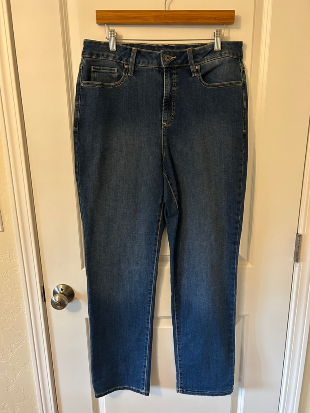 Style & Co. Women's Straight-Leg Jeans in Dark Blue Wash
